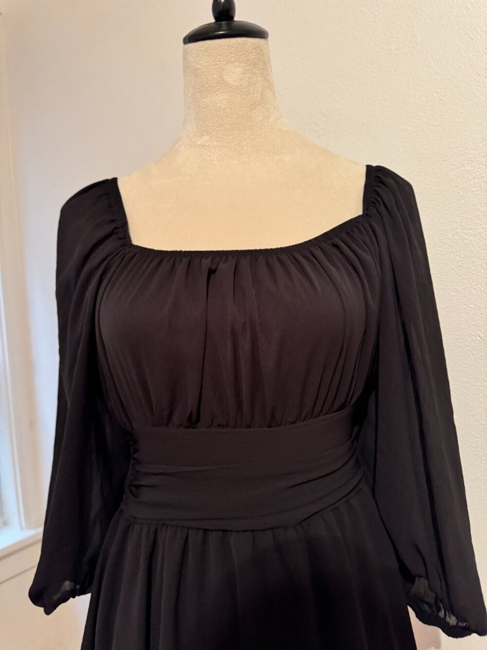 Urban Outfitters Black Open-Back Tulle Dress – Size M